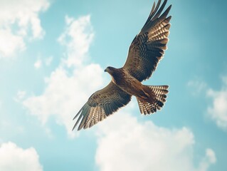 Obraz premium Bird in flight with spread wings