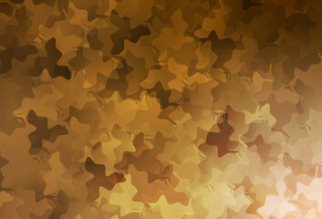 Dark Orange vector template with chaotic shapes.