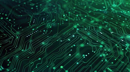 Abstract Green Circuit Board Design for your background business, poster, wallpaper, banner, backdrop, greeting cards, and advertising for business entities or brands.