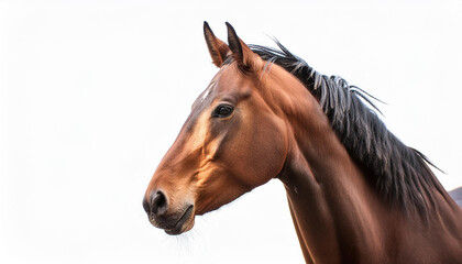 Fototapeta premium caballo aislado sobre fondo blanco 