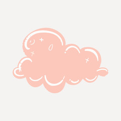 pink cloud illustration vector