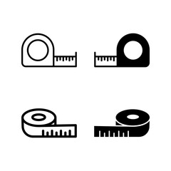 Measure Icon set Vector color editable
