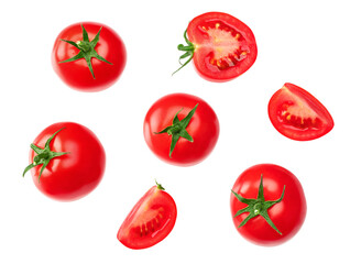 fresh tomato isolated on white background. clipping path