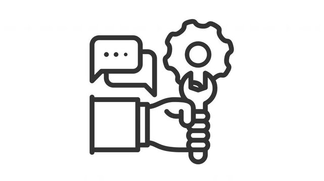 animated technical support icon. Perfect for seo, web, website, search, digital, online, computer, animation, animated, technology, internet, interface, browse, optimization, www, browser, connection