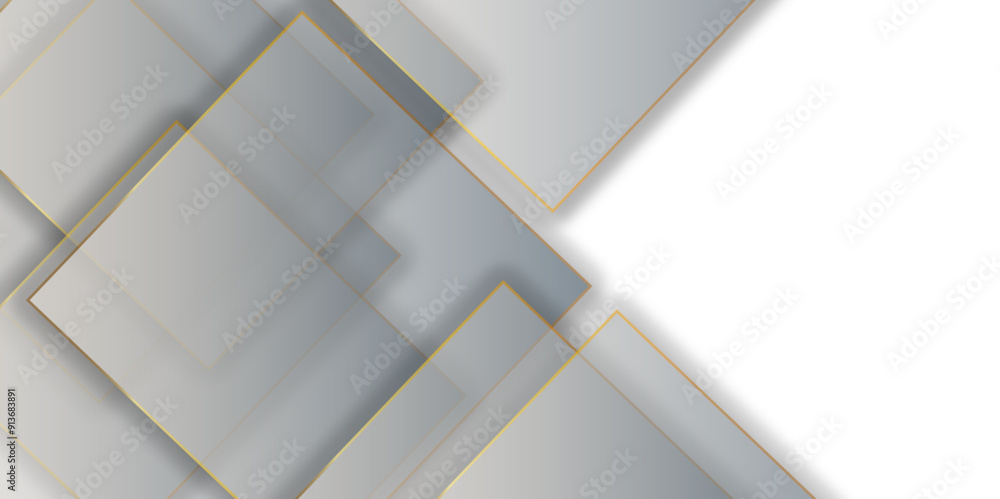Poster modern luxury pattern of geometric white and gray color background, elegant abstract background with