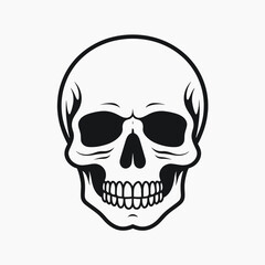 Minimalist skull vector illustration