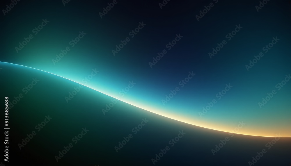 Poster gradient blue and green hues transitions from darker shade at the top to lighter one at the bottom, 