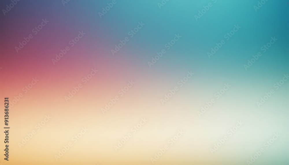 Poster gradient background transitions from purple to blue, with warm orange and yellow gradient at the bot