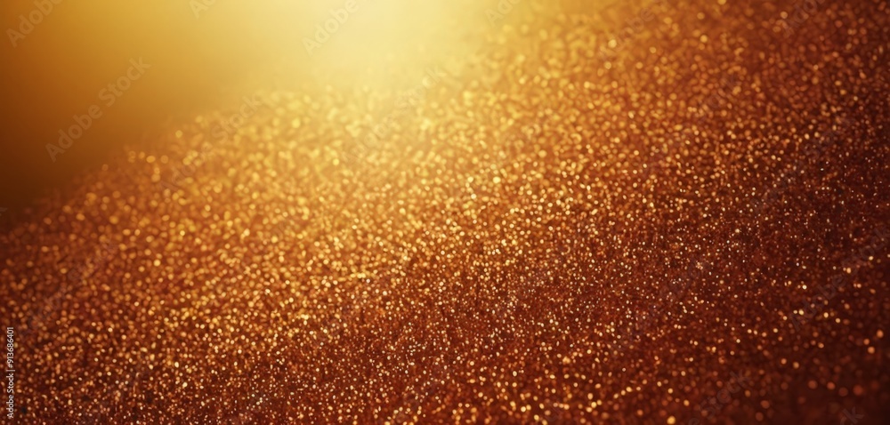 Aufkleber close-up view textured surface with warm, golden glow, resembling carpet or rug with subtle pattern.