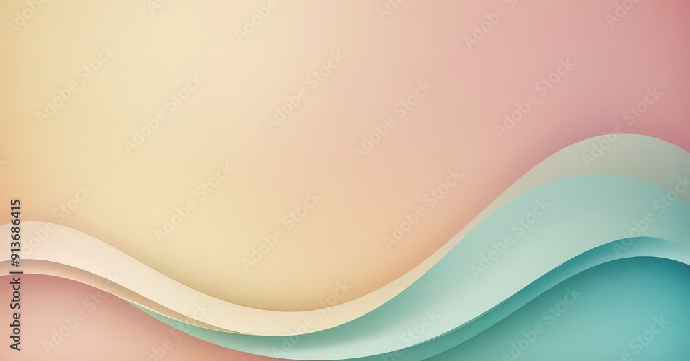 Poster gradient background with wavy pattern in pastel colors, transitioning from yellow to pink and blue.