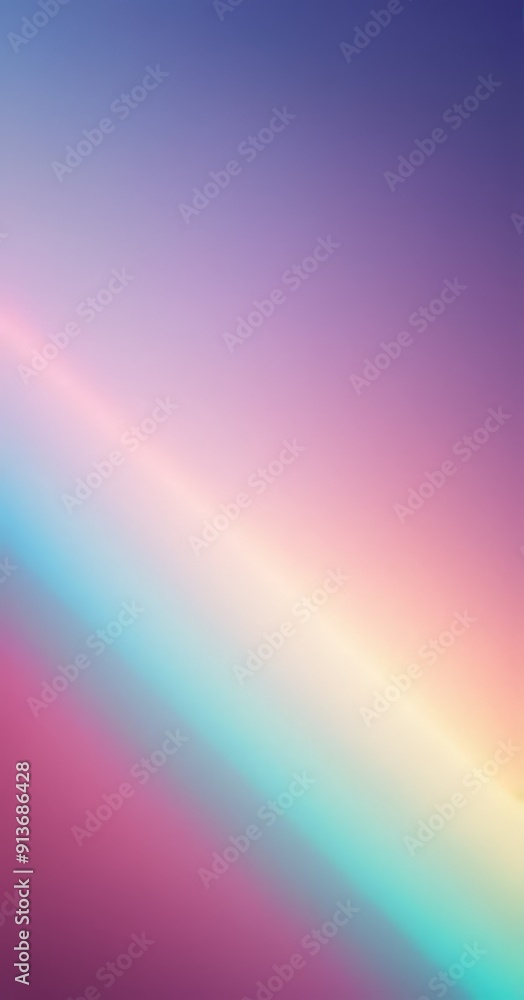 Poster gradient background transitions from purple to blue, with rainbow-like pattern light and shadow, cre