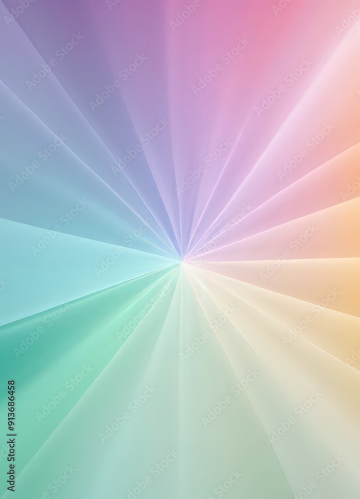 Poster vibrant abstract background features radial pattern concentric circles in various pastel shades, cre