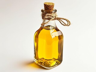 A bottle with a cover marked Fatty Oil Blend on solid white background, single object