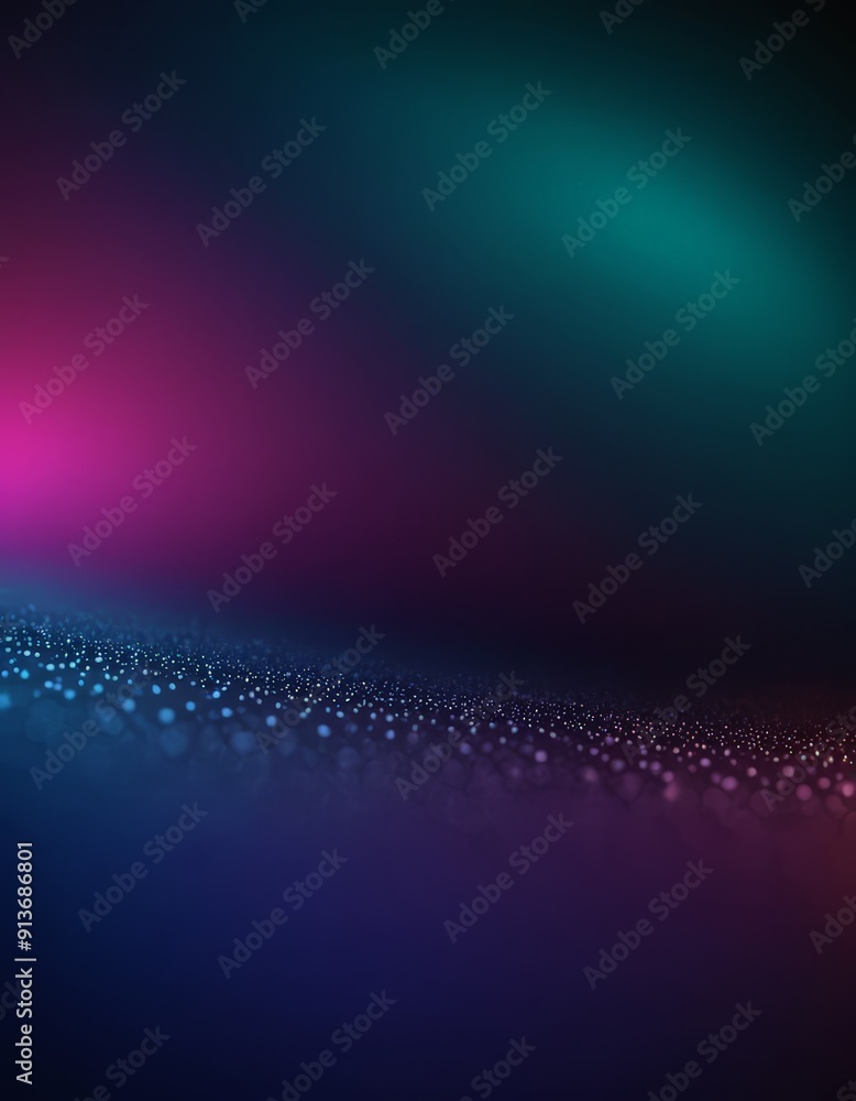 Aufkleber gradient background transitions from dark blue to purple, with subtle gradient effect and scattered 