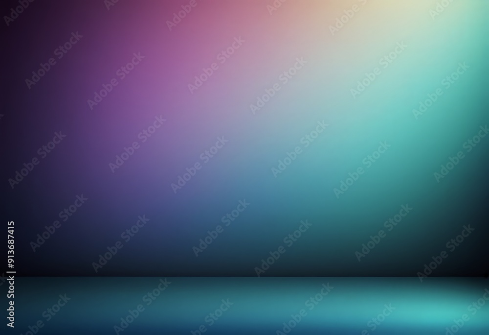 Poster gradient background transitions from purple to blue, with single light source casting warm glow from