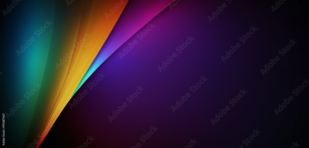 Poster gradient background with gradient blue, green, yellow, and orange, transitioning from left to right.