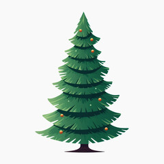 Fototapeta premium Festive evergreen tree illustration