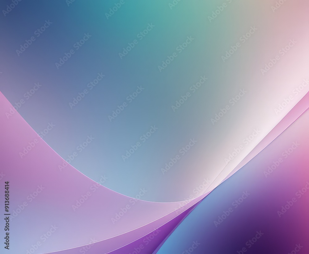 Poster gradient background with gradient blue, purple, and pink hues, featuring curved wave-like shape and 