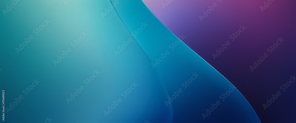 Poster gradient background transitions from blue to purple, with vertical line adding depth and perspective