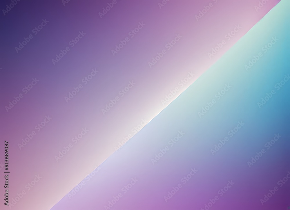 Poster gradient background transitions from purple to blue, with diagonal line dividing the image.