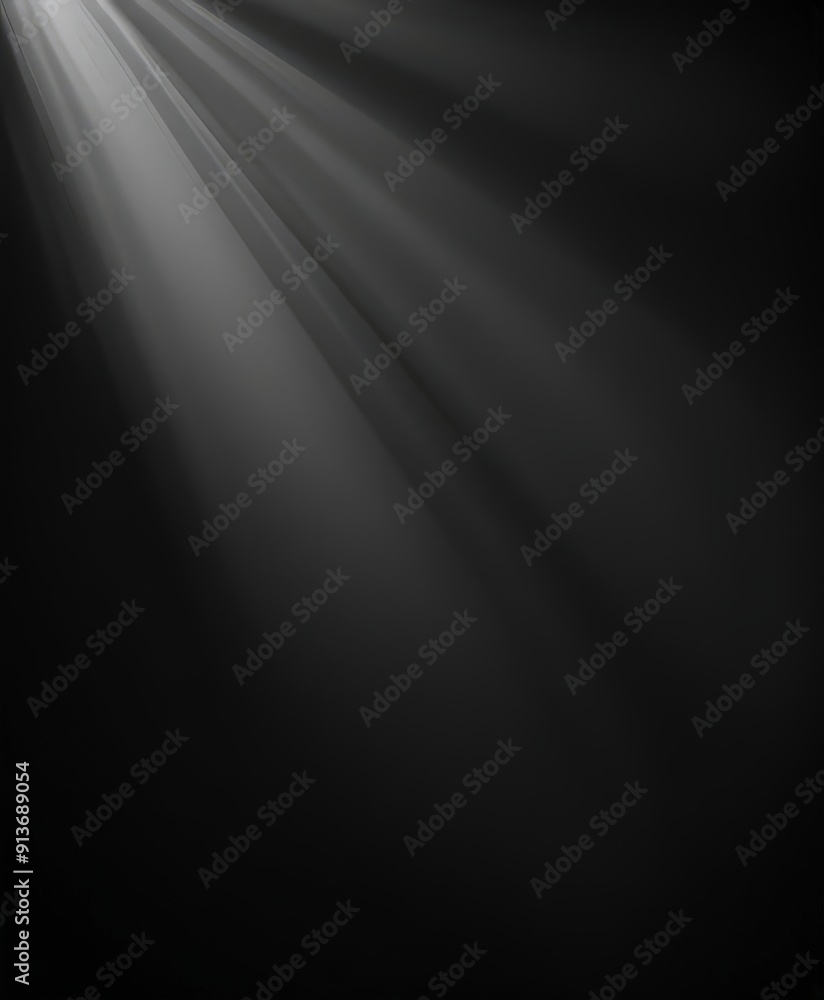 Aufkleber black background with white light rays radiating from the top left corner, creating sense depth and 
