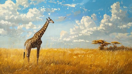 Obraz premium Giraffe in the African Savanna