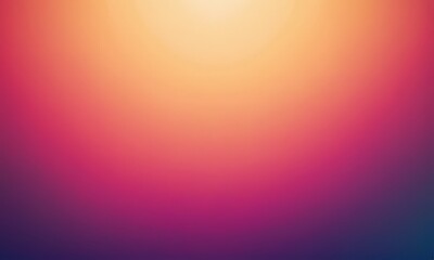 gradient background transitions from warm orange to deep purple, with bright light source at the top center.