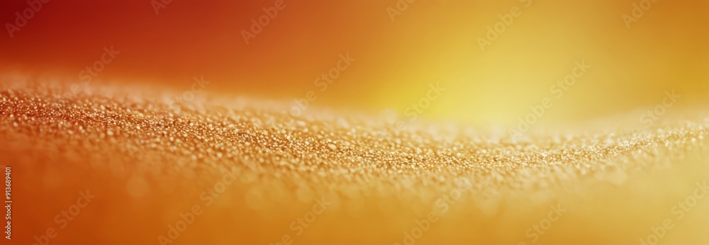 Poster close-up view textured surface with gradient warm orange and yellow hues, creating soft, blurred eff