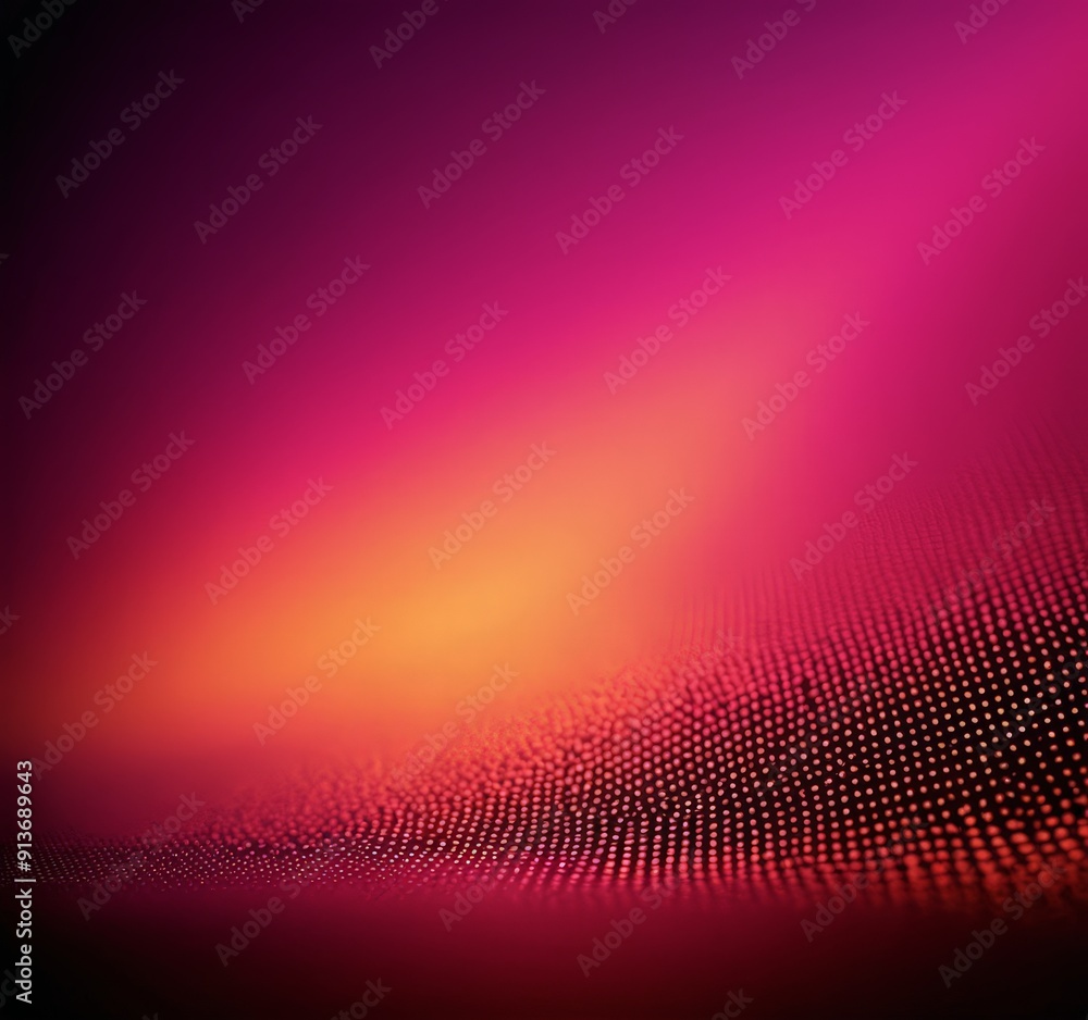 Poster gradient background transitions from deep purple at the top to warm orange at the bottom, with subtl