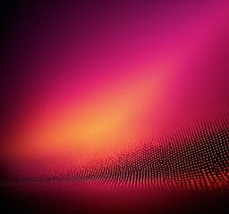 gradient background transitions from deep purple at the top to warm orange at the bottom, with subtle pattern