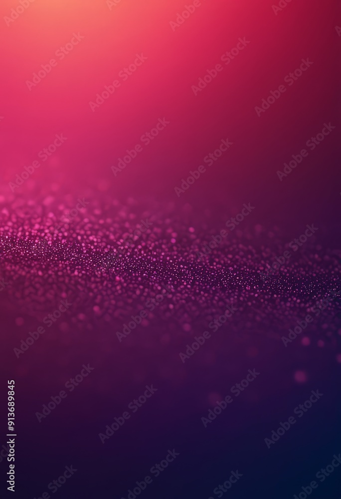 Poster gradient background transitions from deep purple at the top to vibrant red at the bottom, with small