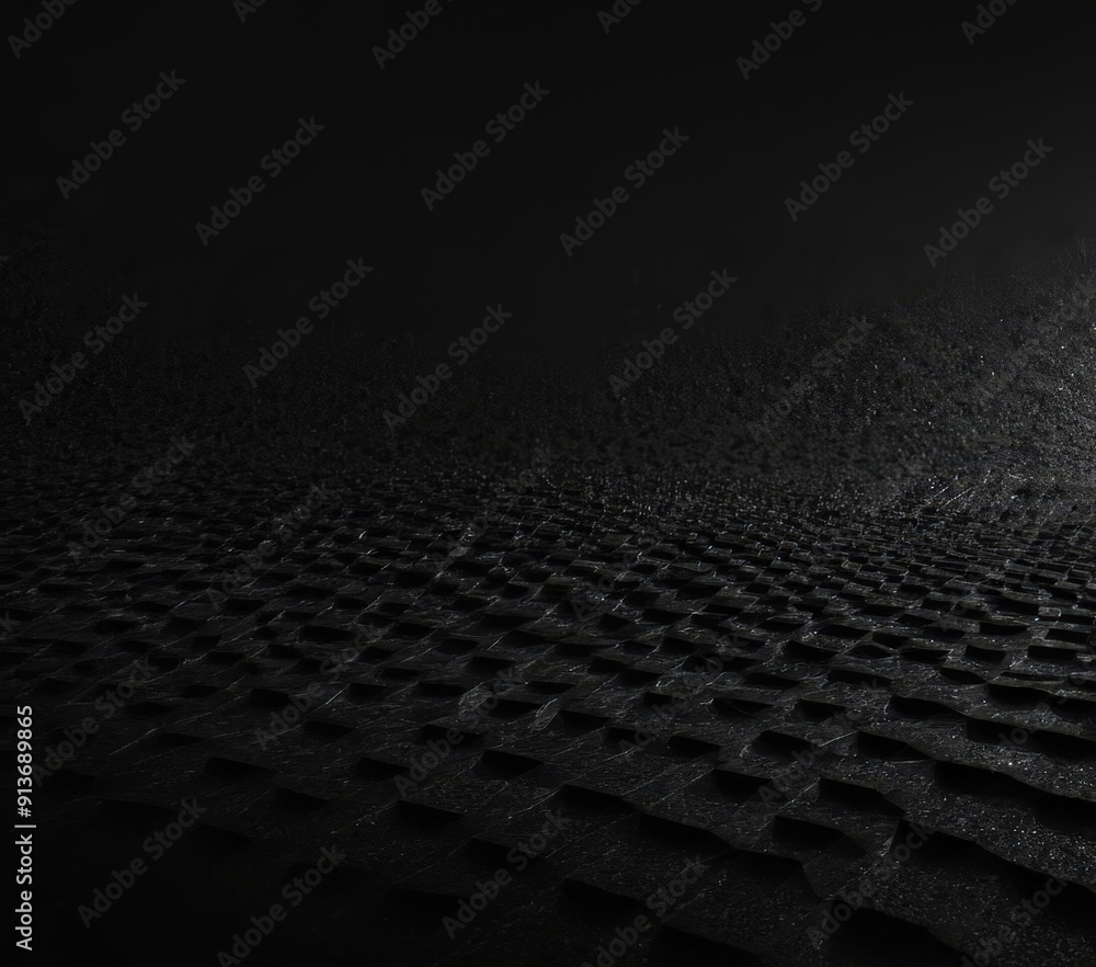 Poster black and white textured surface with gradient dark and light areas, creating sense depth and moveme