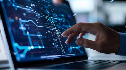 Digital Interface Interaction for your background business, poster, wallpaper, banner, backdrop, greeting cards, and advertising for business entities or brands.