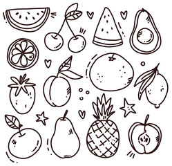 vector set of fruit