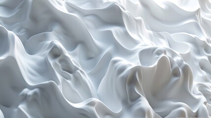 Obraz premium A white fabric with a wave pattern
