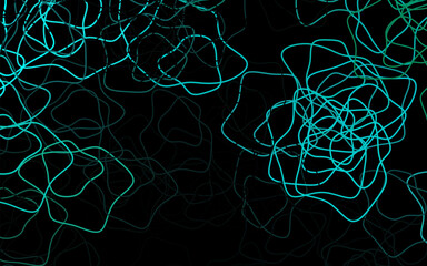Dark Green vector template with chaotic shapes.