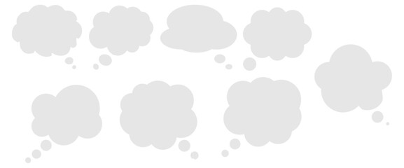 Fluffly Cute Speech Ballons Vectors