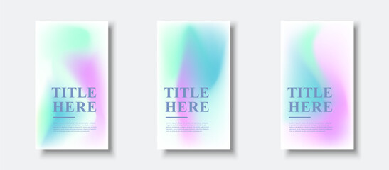 Fototapeta premium creative story background.colorful.3 color.gradient.set collection.memphis wave.eps 10