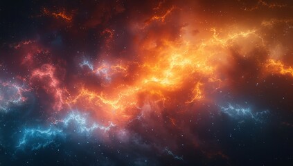 Fototapeta premium Cosmic Nebula with Glowing Nebulae