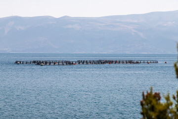The peninsula Karaburun in Albania near the city of Vlore. A touristic hotspots for daytrips to swim in the crystal clear waters and it marks the border between the Adriatic and Ionian seas