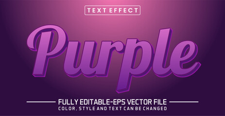 Fototapeta premium Purple font Text effect editable