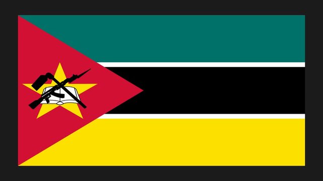 Mozambique Paper Folding Flag, Mozambique Flag, Flags Animation, Mozambique Banner, Celebration, Patriots, 4K Animation, Surface Texture, Background.