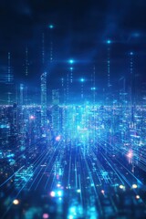 Obraz premium Futuristic Smart City Concept 