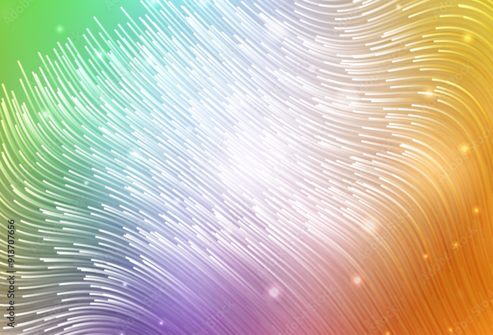 Poster light multicolor vector texture with wry lines.