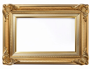 Empty Golden Luxury frame. Generated image