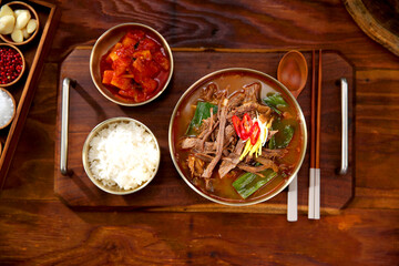 Korean Healthy Food. Korea Cuisine. Fresh Ingredients. 