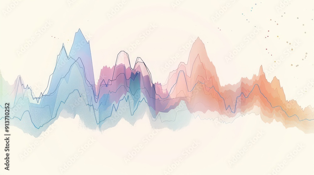 Poster a clean and minimalist stock chart focusing on essential data points and trends