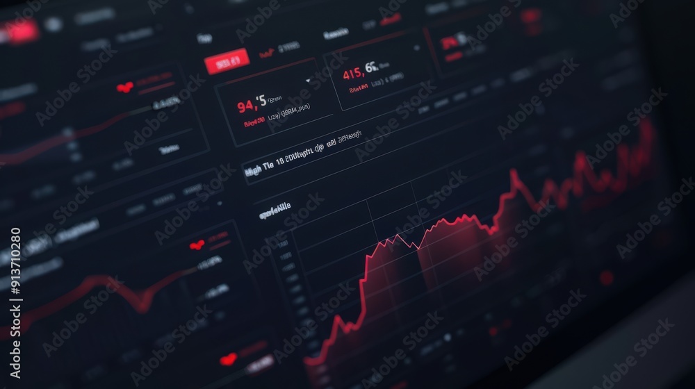 Aufkleber a clean and minimalist stock chart focusing on essential data points and trends