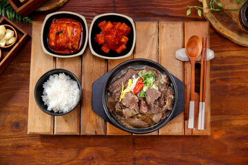Korean Healthy Food. Korea Cuisine. Fresh Ingredients. 