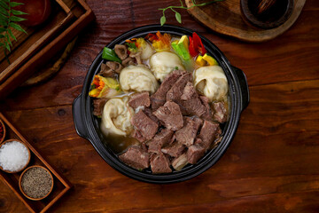 Korean Healthy Food. Korea Cuisine. Fresh Ingredients. 